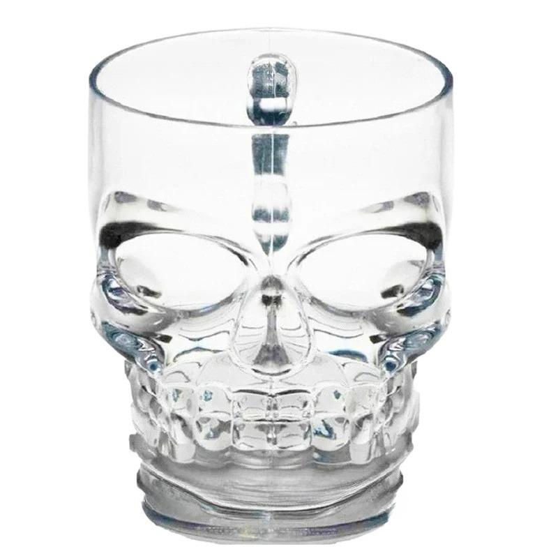 

Classcial Pirate partner beer cup crystal glass Creative skull face bone with handle drinking wine Vodka Essential Bar KTV 530ML