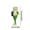 Decorative Cartoon Frog Ornament Animal-Themed Resin Figurine Colorful