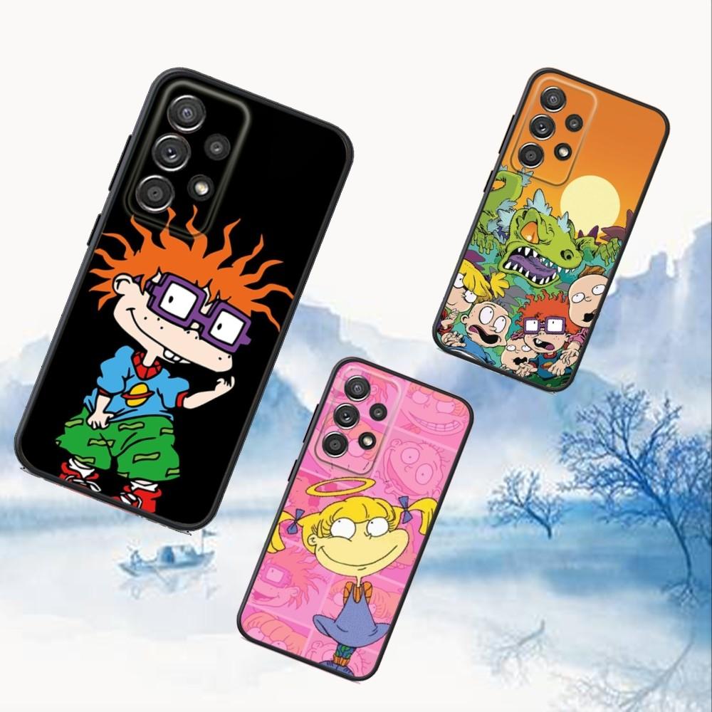 R-Rugrat Chuckie A-Angelica Phone Case For Samsung S25,S24,S21,S22,S23,S30,Ultra,S20,Plus,Fe,Lite,Note,10,9,5G Black Cover