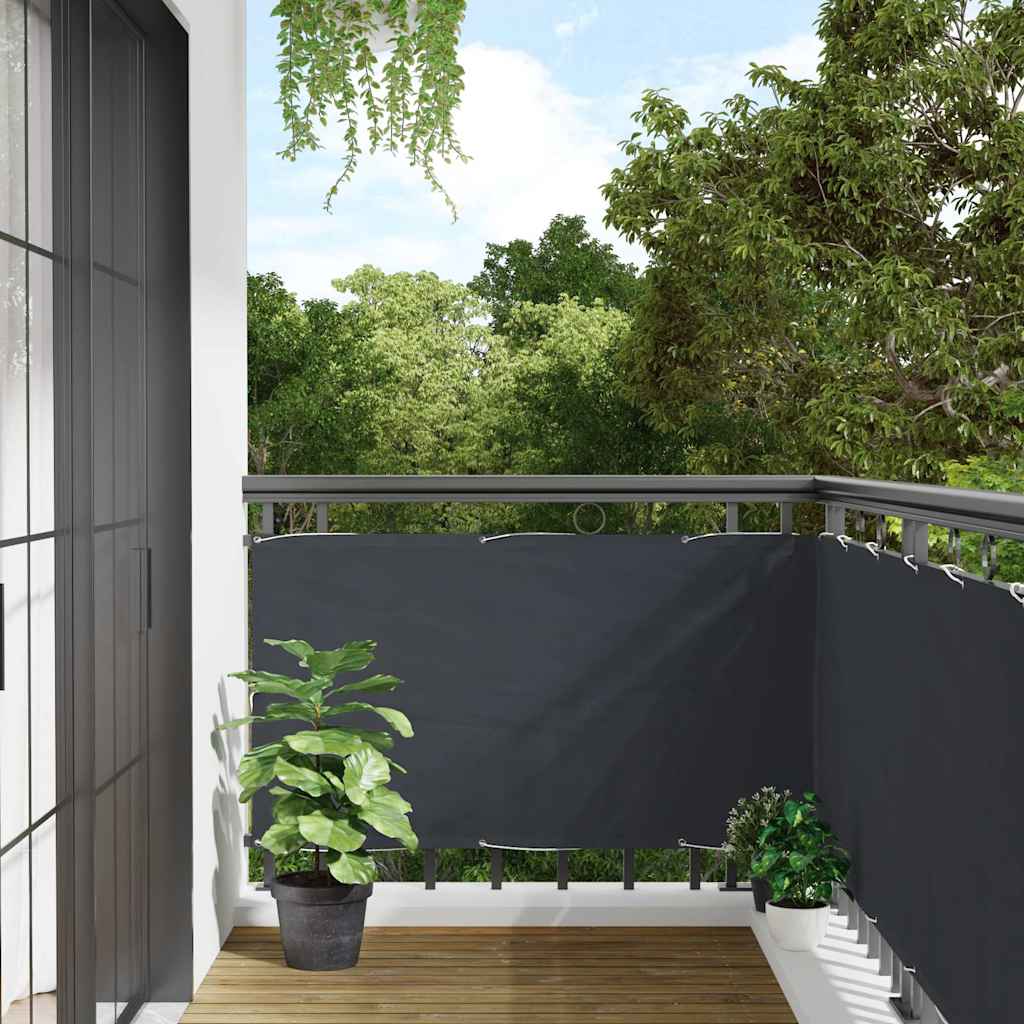 Vidaxl Osłona Balkonowa, Antracytowa, 500X120 Cm, Pvc