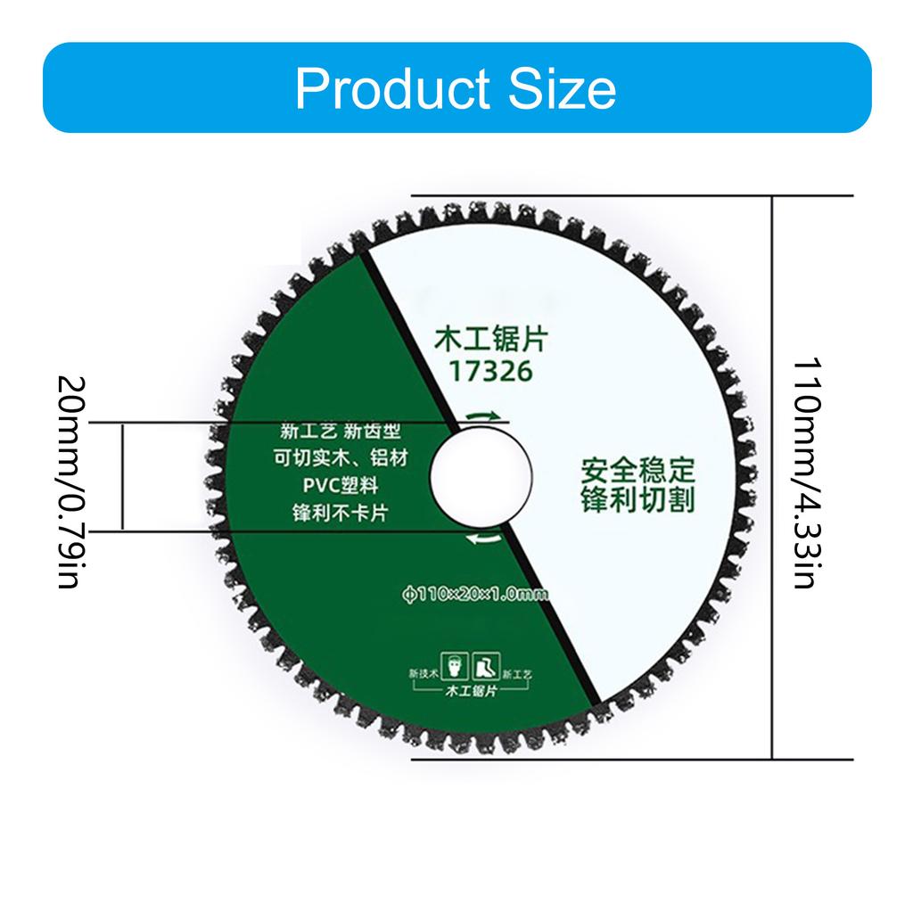 High Precision Woodworking Saw Blade Sharp & Long Lasting Steel Saw Blade for Efficient Cutting In Various Wood Types