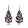 GemChic Women's New Vintage Leaf Fringe Hollow Beading Fringe Earrings Ethnic Fashion Hook Earrings Birthday Christmas Jewelry Gift