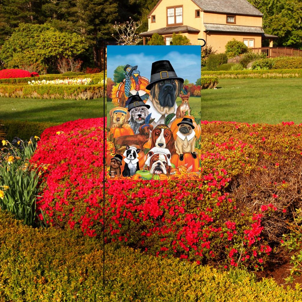 Thanksgiving Leaves Garden Flag Thanksgiving 12. Inches 18 Inches