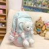 Schoolbag1011 New Cute Bear Schoolbag Girl Girl Junior High School Student Pupil Doll Backpack Fashion Color Matching Backpack