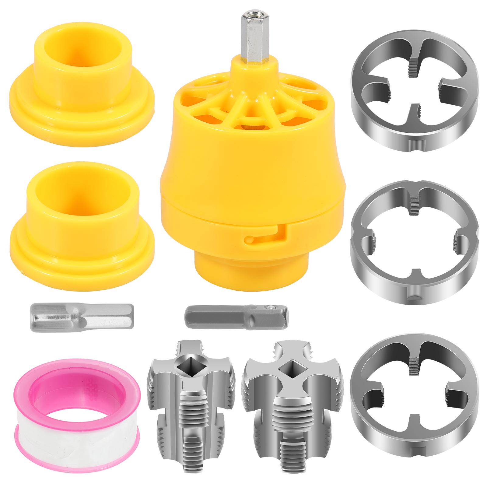 

Набор для нарезания резьбы на пластиковых ПВХ трубах Эффективный электрический инструмент для пробивки отверстий Универсальный прочный инструмент для нарезания резьбы Точный инструмент для ремонта сантехники