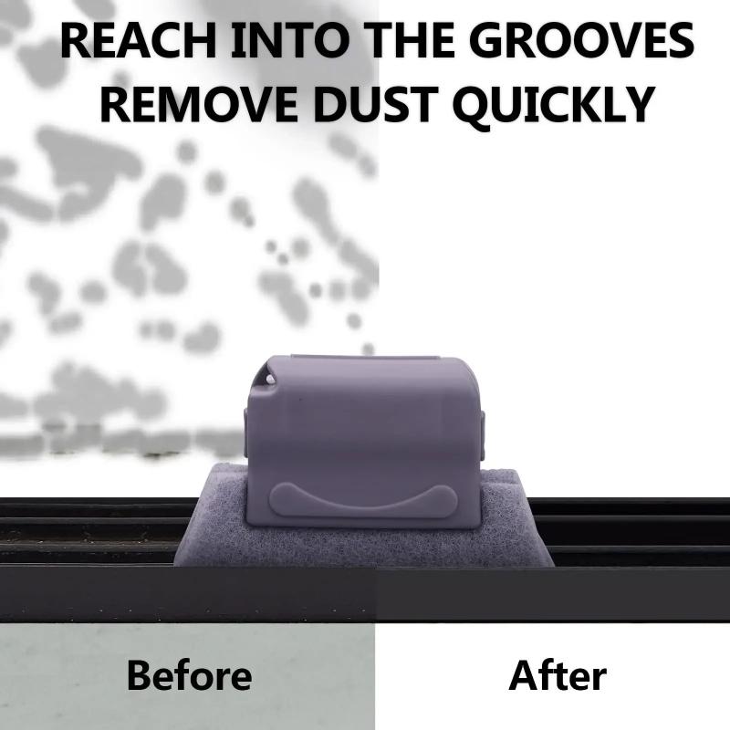 Narzędzie do czyszczenia rowków 2 w 1 Szczotka do czyszczenia rowków ramy okiennej i drzwiowej Narzędzia do czyszczenia prowadnic drzwi przesuwnych Ręczny czyścik do szczelin