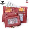 Humerpaul Ladies Wallet First Layer Cowhide Wallet Multi-card Slot Coin Purse with Photo Window Card Holder