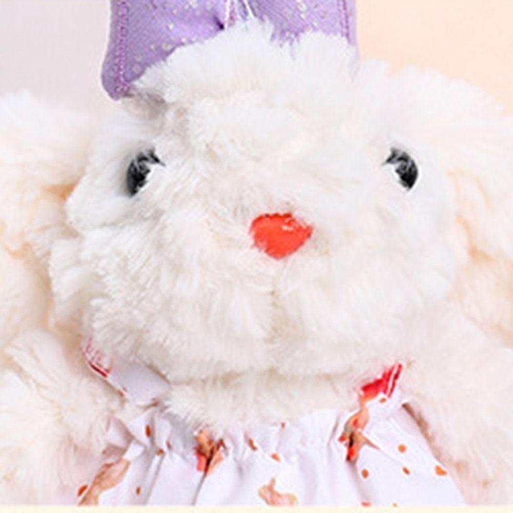 Plush Stuffed Drooping Ear Rabbit Pendant Rabbit Doll Bag Hanging Pendant Car Key Ring  Unisex