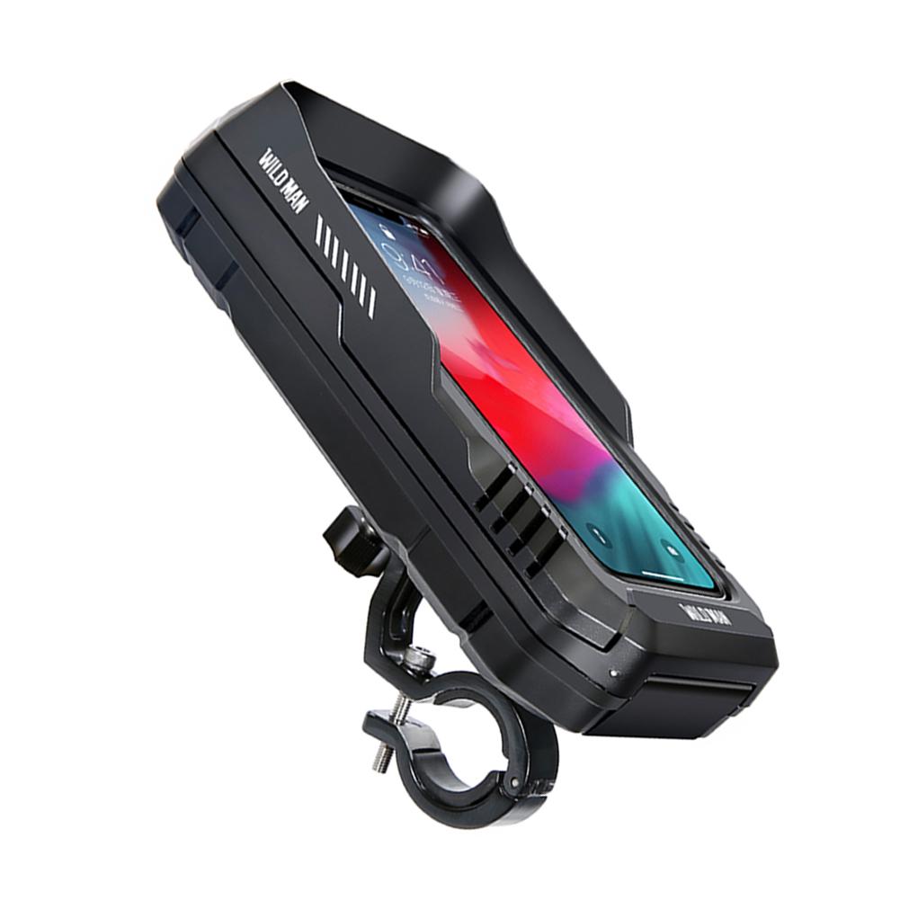 WILD MAN Fahrrad-Handytasche 0,6L MTB Fahrradlenker Handyhalter Touchscreen Schnellverschluss Fahrradzubehör