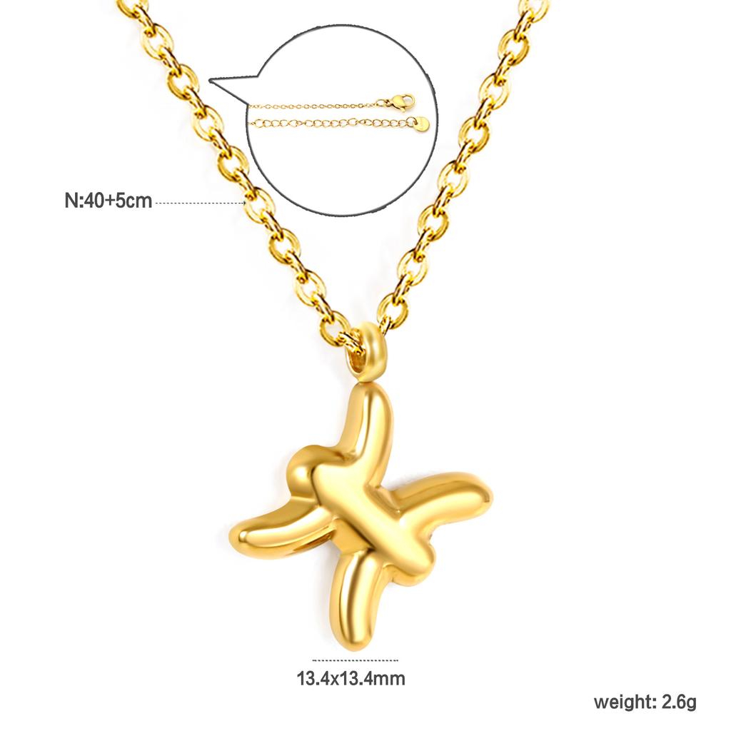 Fashion Creative Zodiac Pendant Necklace Gold Bubble Charm Versatile Collarbone Chain Jewelry