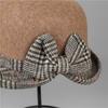 Ladies Hat Autumn and Winter Fashion Elegant Temperament Woolen Crimped Top Hat Beautiful Foldable