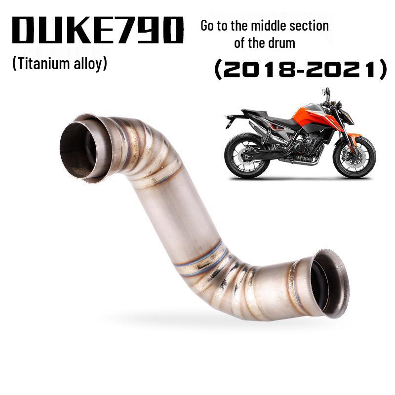 DUKE790 Titanium Exhaust Front Section: Non-Destructive AR Tail Upgrade.