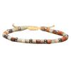 Armband aus Naturstein-Röhrenperlen – Hämatit-Akzent, verstellbar, Boho-Schmuck, erdendes Geschenk für Männer & Frauen