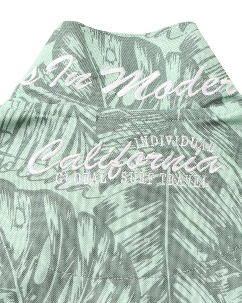 Gatcha Golf Polo DRY Leaf XL Shirt, Print, 222GG1203, Green,