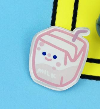 Cute Japanese Acrylic Brooch with Bunny Design, Girls Bag Accessory Pin