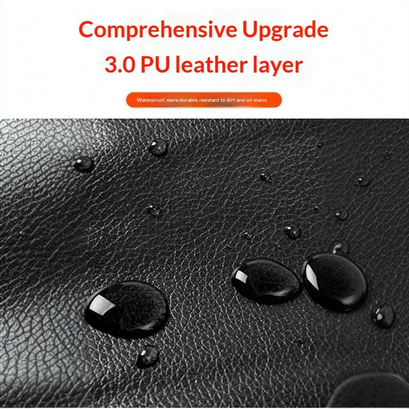 PU Waterproof Heavy Duty Work Apron Tear Resistant Oil Proof Bib for Kitchen Dishwashing Restaurant Fishery Butcher