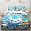 New 3D Cartoon Octonauts Bedding Set Bedroom Single Double Bed King Size Quilt Cover And Pillowcase Kid's Birthday Gift