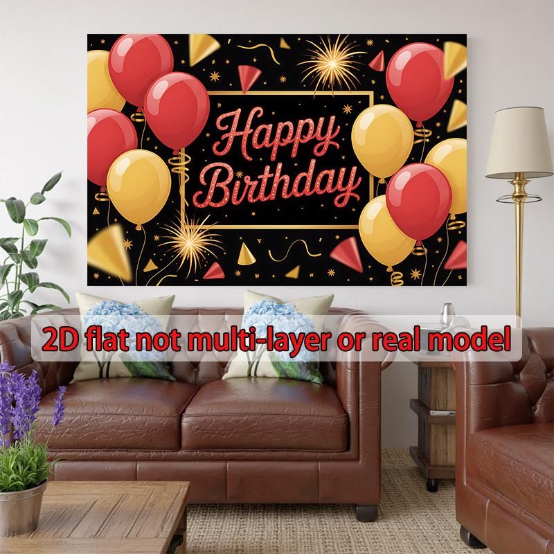 2D plane balloon birthday celebration background fabric home decoration room decoration polyester fiber