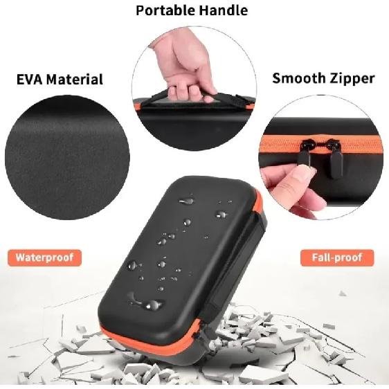 Shockproof Wireless Microphone Case Adjustable Drop Proof Microphone Storage Bag Handheld Microphone Carrying Case Business Trip