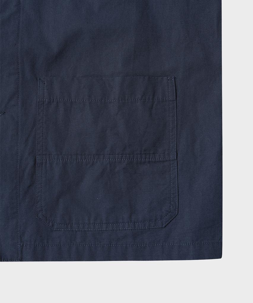 TAILDERN Bill Chore Jacket Cotton Linen Navy