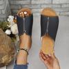 Wedge heel stylish simple and lightweight one-pedal fashion sandals slippers women