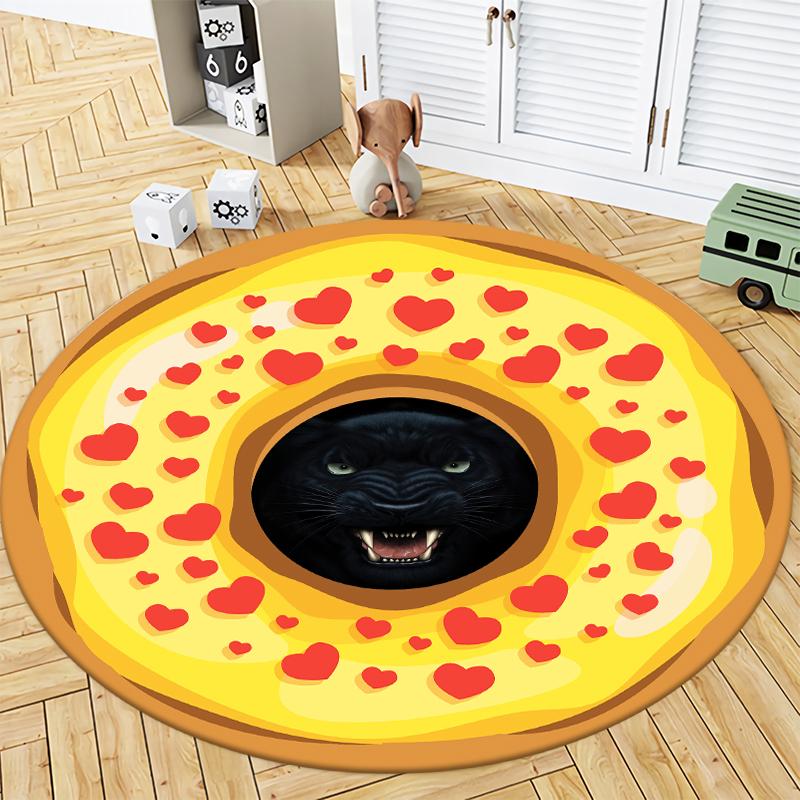 Runder Teppich, Badezimmer, runder Teppich, Wohnzimmer, Schlafzimmer, Kinderarbeitszimmer, dekorative runde Bodenmatte