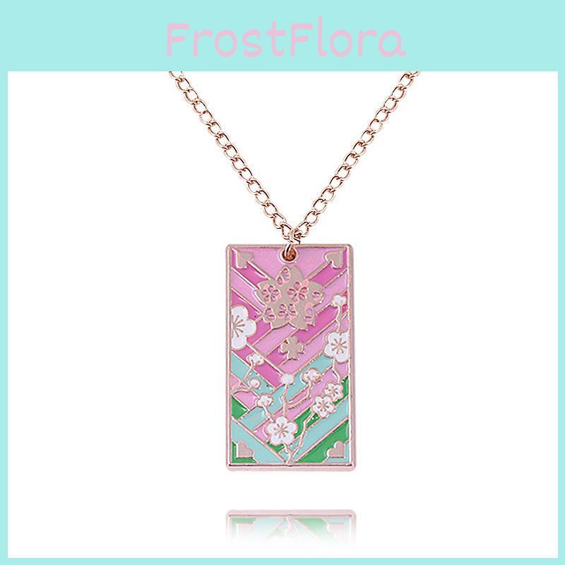 Demon Slayer Kimetsu No Yaiba Tomioka Giyuu Necklace With Alloy Pendant And Leaf Chain For Anime Fans