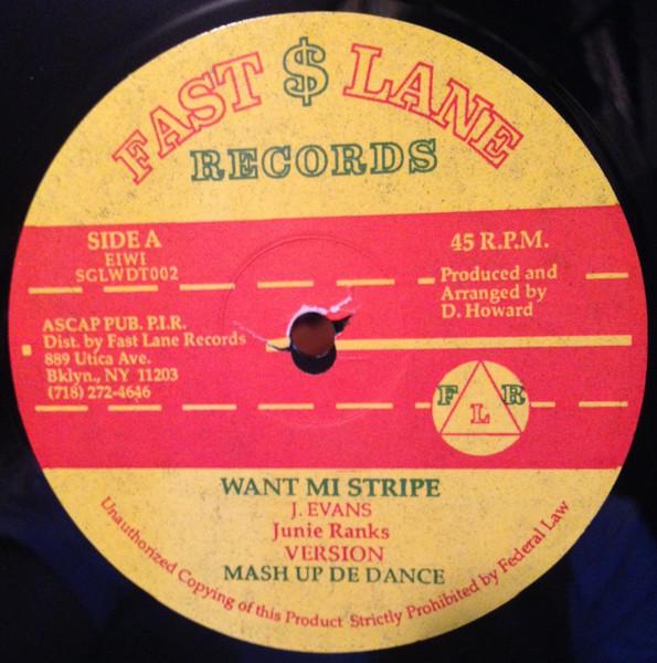 

12inch Record JUNIE RANKS THE ANIHILATOR Want Mi Stripe Better Tomorrow SGLWDT002 Fast Lane Recor US Reggae Ska Dub Used