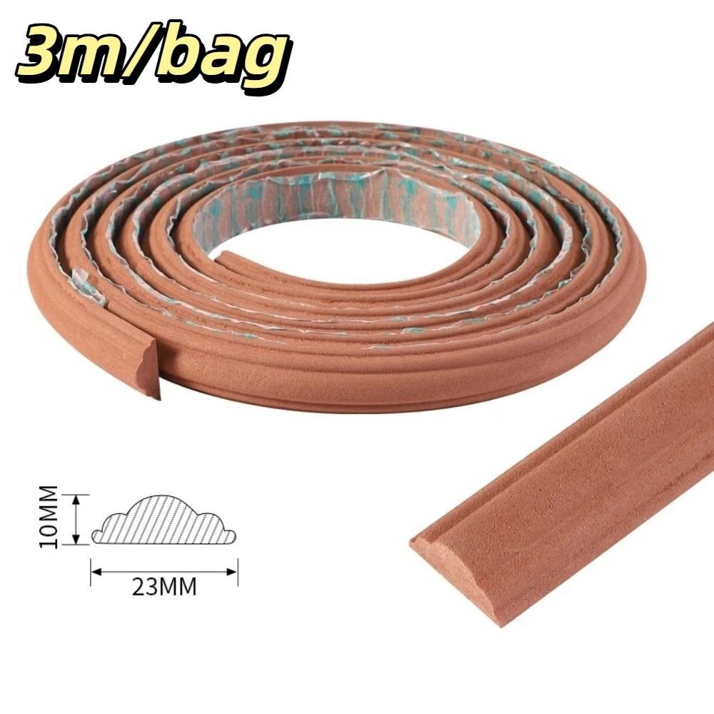 

3m/bag Imitation Wood Texture Decorative Strip EVA Material Wall Waist Line Home Decoration коричневый
