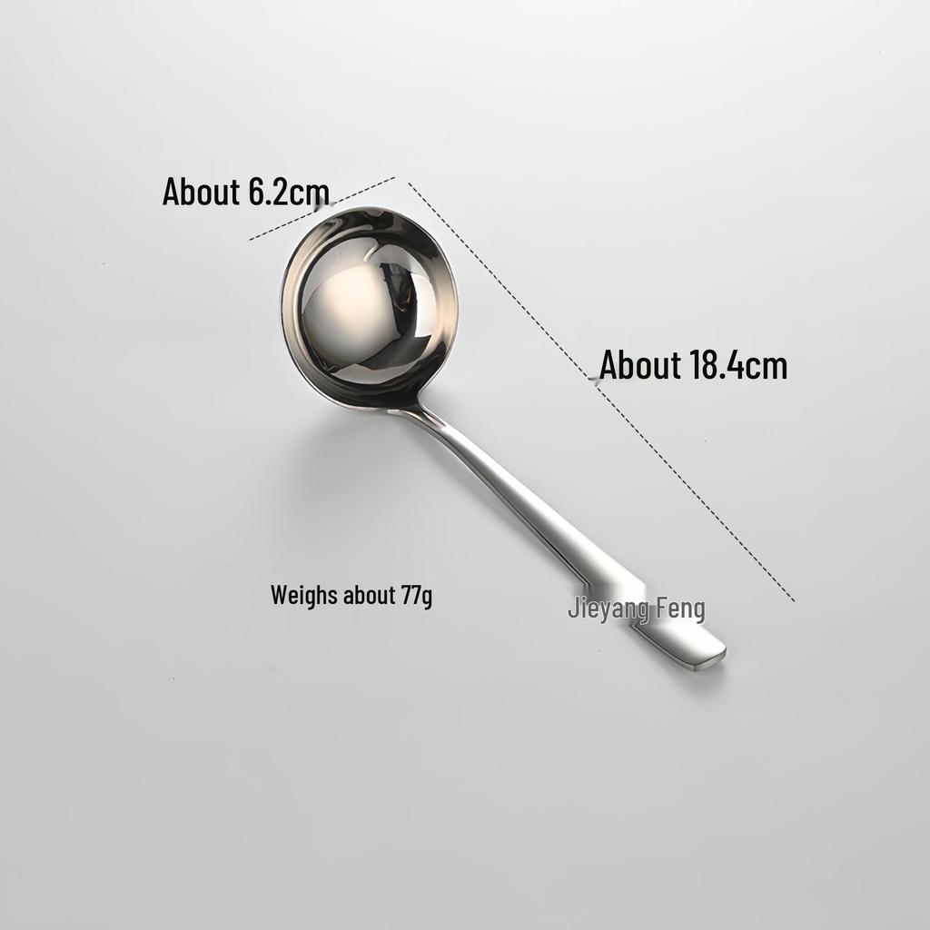 304 Stainless Steel Hammered Texture Soup Ladle - Long Handle for Hotel or Home Use