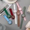 Casual Round Pointer Women Quartz Watch Cute Candy Color Analog Silicone Band Wristwatch