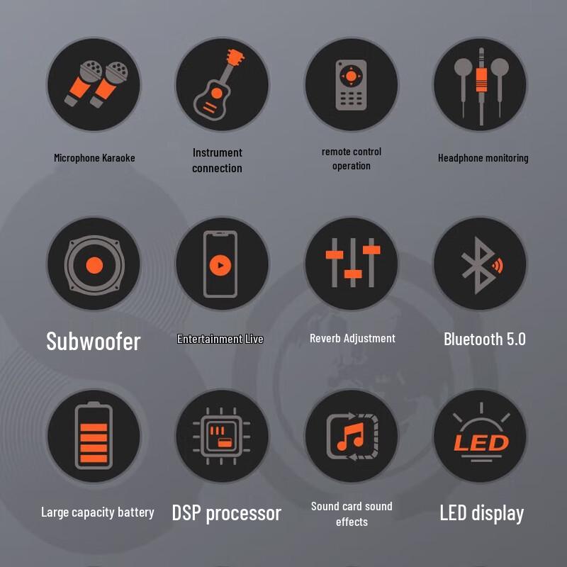 SANSUI G17 Portable High-Power KTV Bluetooth Speaker