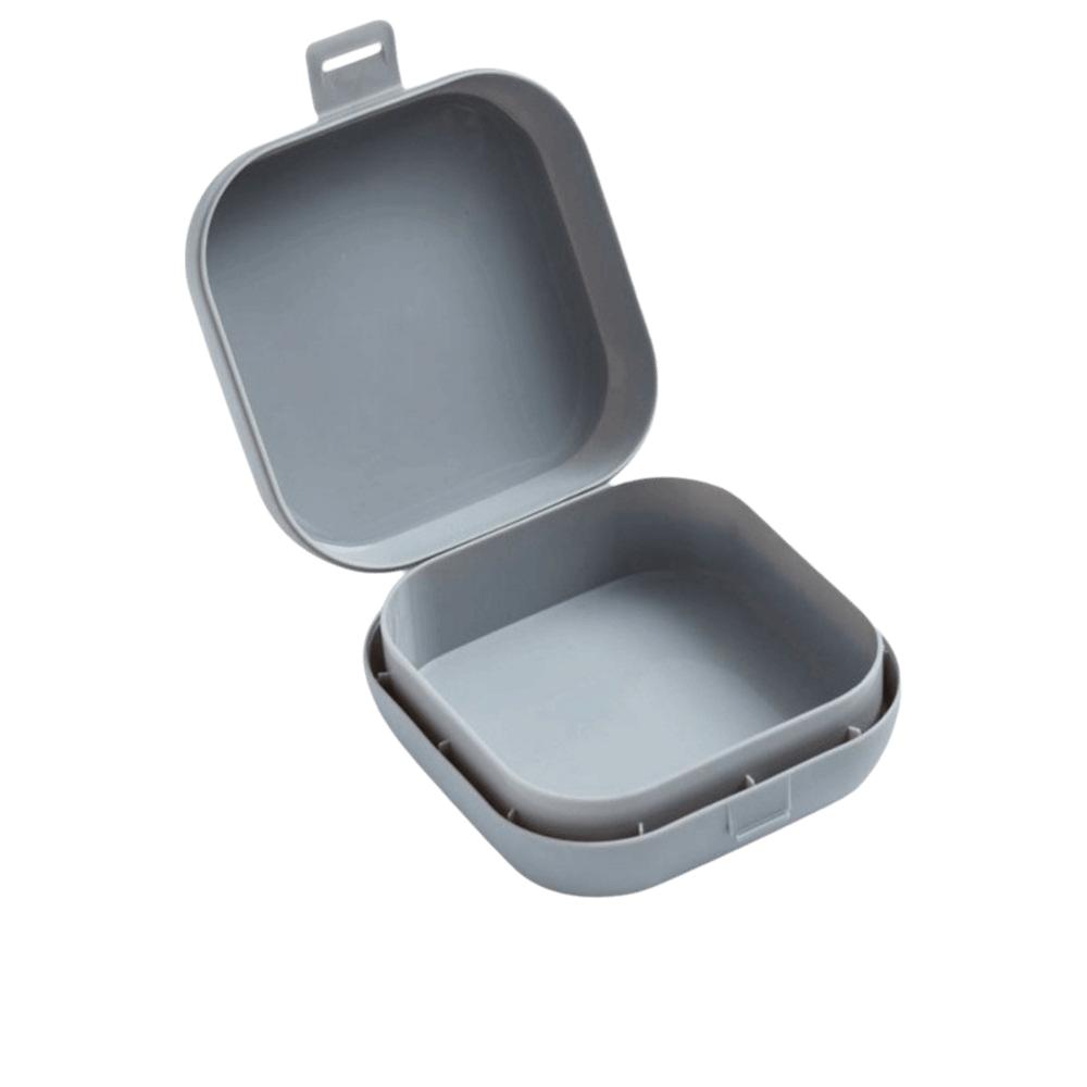 with Compartment Square Storage Box Portable Small Desktop Organizer Box with Mirror Storage Simple Grey