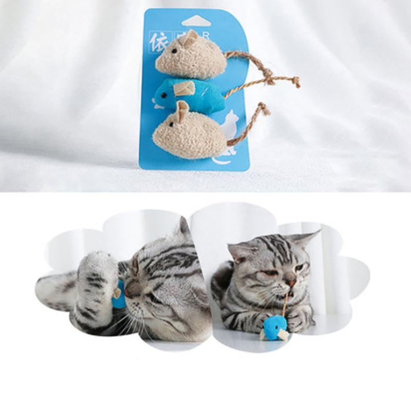 New! Colorful Plush Mouse Scratch-resistant Catnip Play Chase Exercise Toys Pet Supplies For Indoor Cat