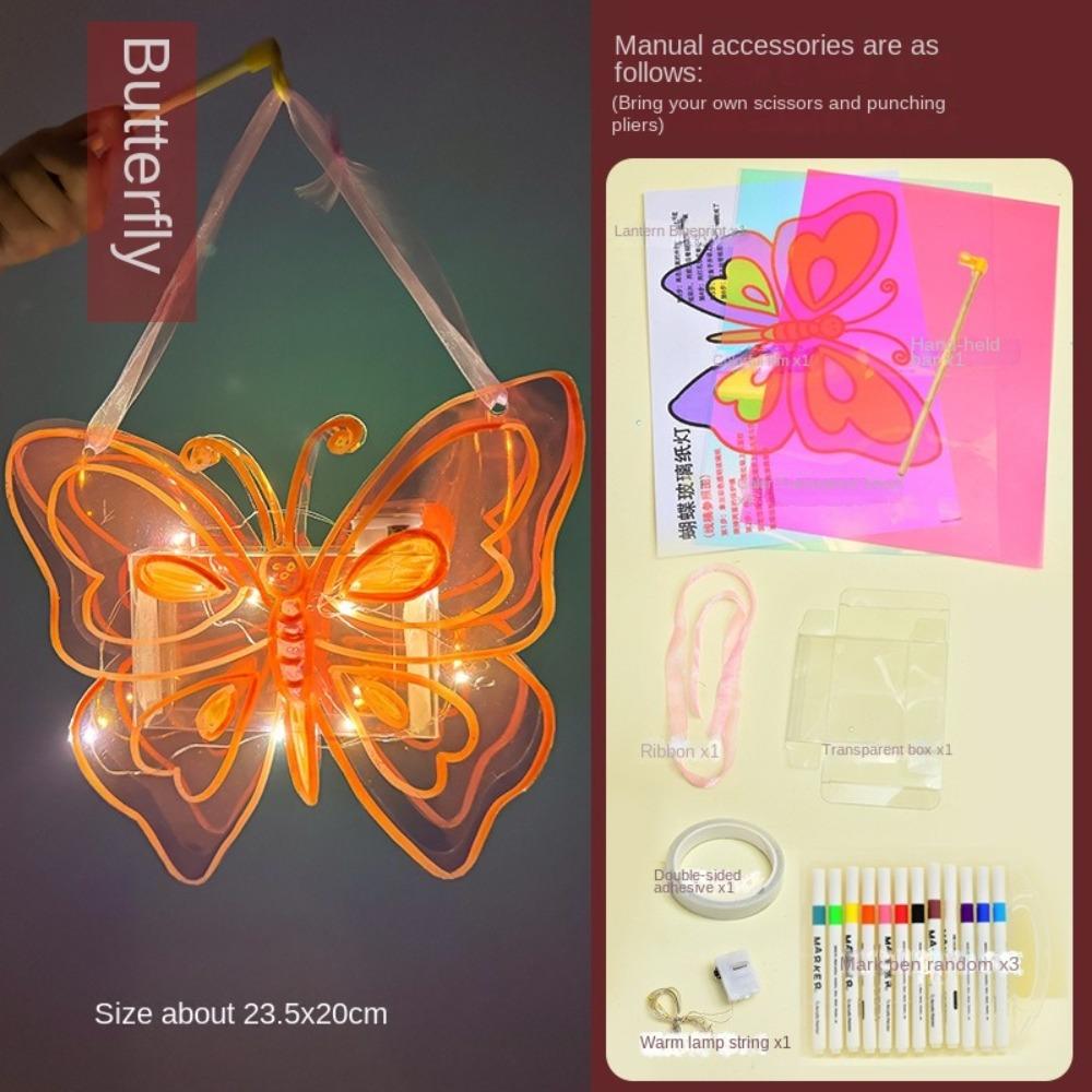Luminous Mid-Autumn Glowing Lanterns PVC Lantern Material Package Cartoon Lantern  Festival
