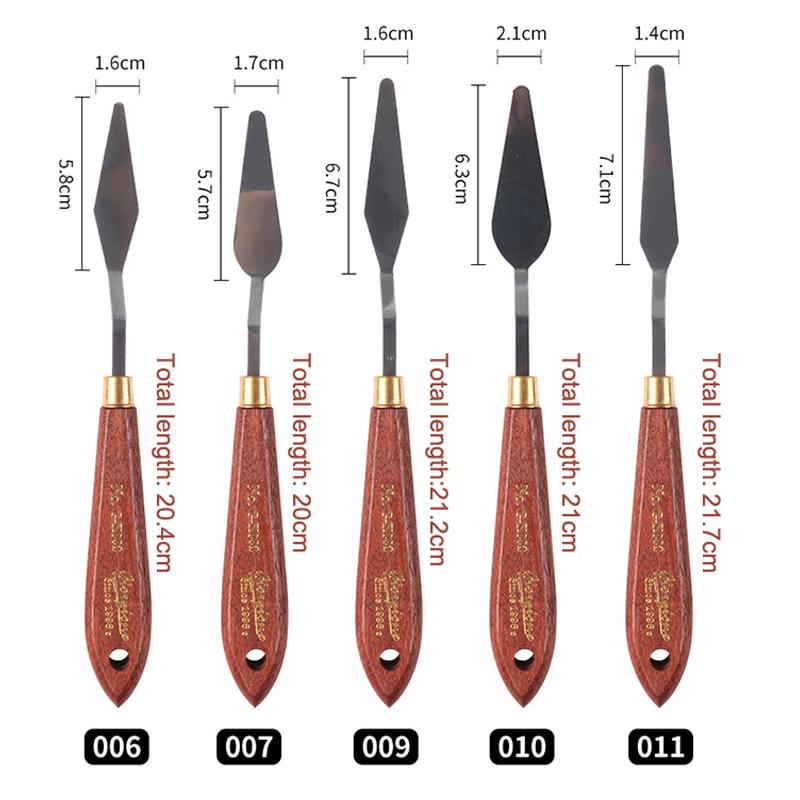 Spatulă Artist, Cuțit de Paletă, Set Cuțite pentru Pictură, Răzuitor pentru Amestec Pictură, Cuțit de Paletă din Oțel Inoxidabil, Spatulă Artă pentru Pictură