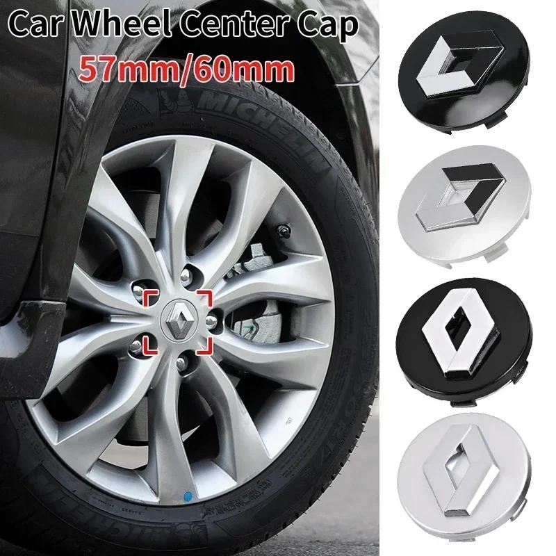 Hub Caps 4PCS 57mm 60mm Car Wheel Center Hub Cap Stickers Styling For Renault RS Koleos Captur Kadjar Megane Clio Talisman Sceni