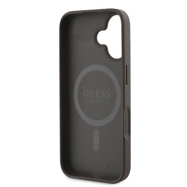 Étui pour iPhone 16 Plus Guess Hardcase 4G MagSafe Marron