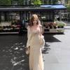 Elegant Lace Mesh Floral Fishtail Dress - Women's Waist-Defining, Slimming, Spaghetti Strap Bodycon for Spring/Summer