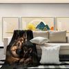German Shepherd Pattern Flannel Blanket - Soft and warm, suitable for sofas, beds, chairs, and camping, perfect as a holiday gif