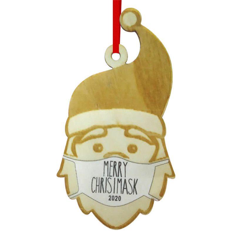 Charming Wooden 2020 Christmas Toilet Paper Santa Claus Quarantine Decoration