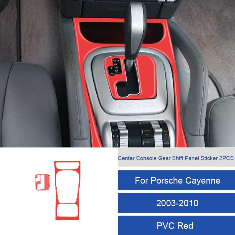 Per Porsche Cayenne 2003 2004 2005 2006 2007 2008 2009 2010 Pannello Adesivo Leva Cambio Console Centrale Morbido in Fibra di Carbonio / PVC