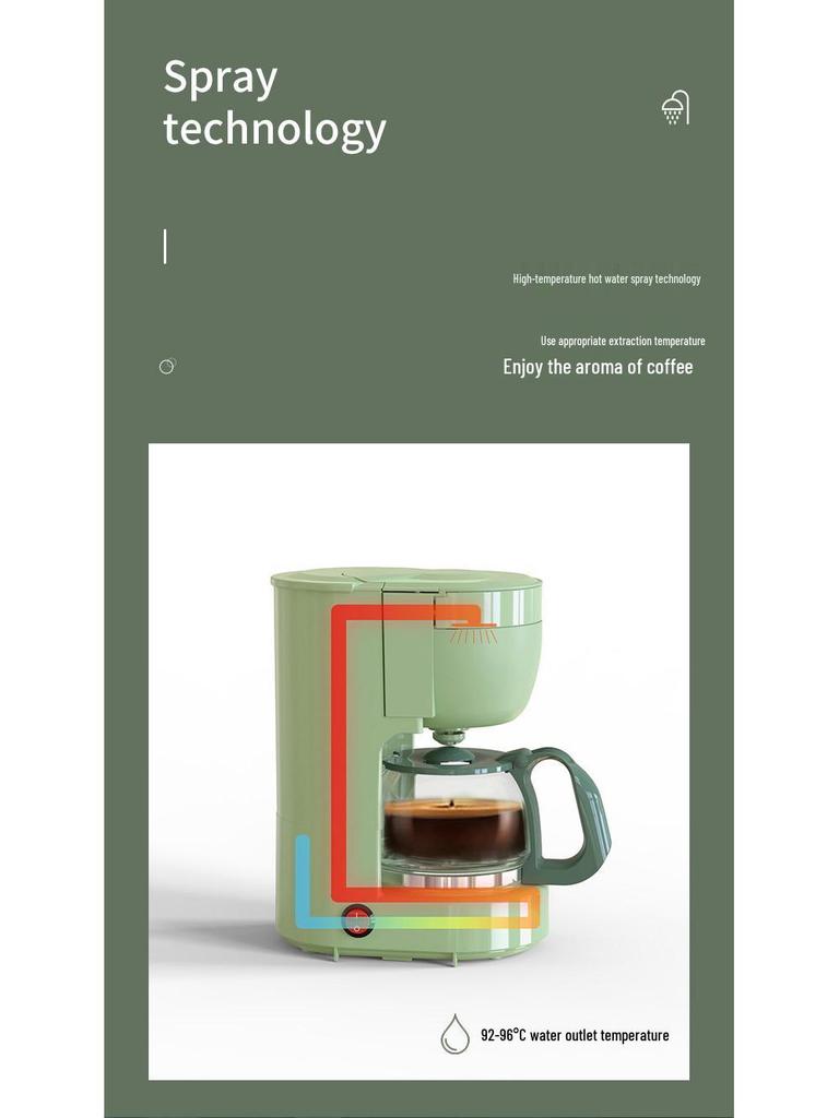 Homezest Deutsche Automatische Filterkaffeemaschine - Kompakte Kanne im amerikanischen Stil für Zuhause & Büro