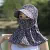 Sun Protection Women Sun Hat Ear Flap Sunscreen Bucket Hat Neck Protective Cover Cap  Summer