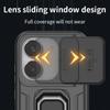 For Poco X8 Pro Case Slide Windows Cover Poco X8 Pro Coque Fundas Battle Ring Holder Push Lens Back Phone Case Poco X8 Pro