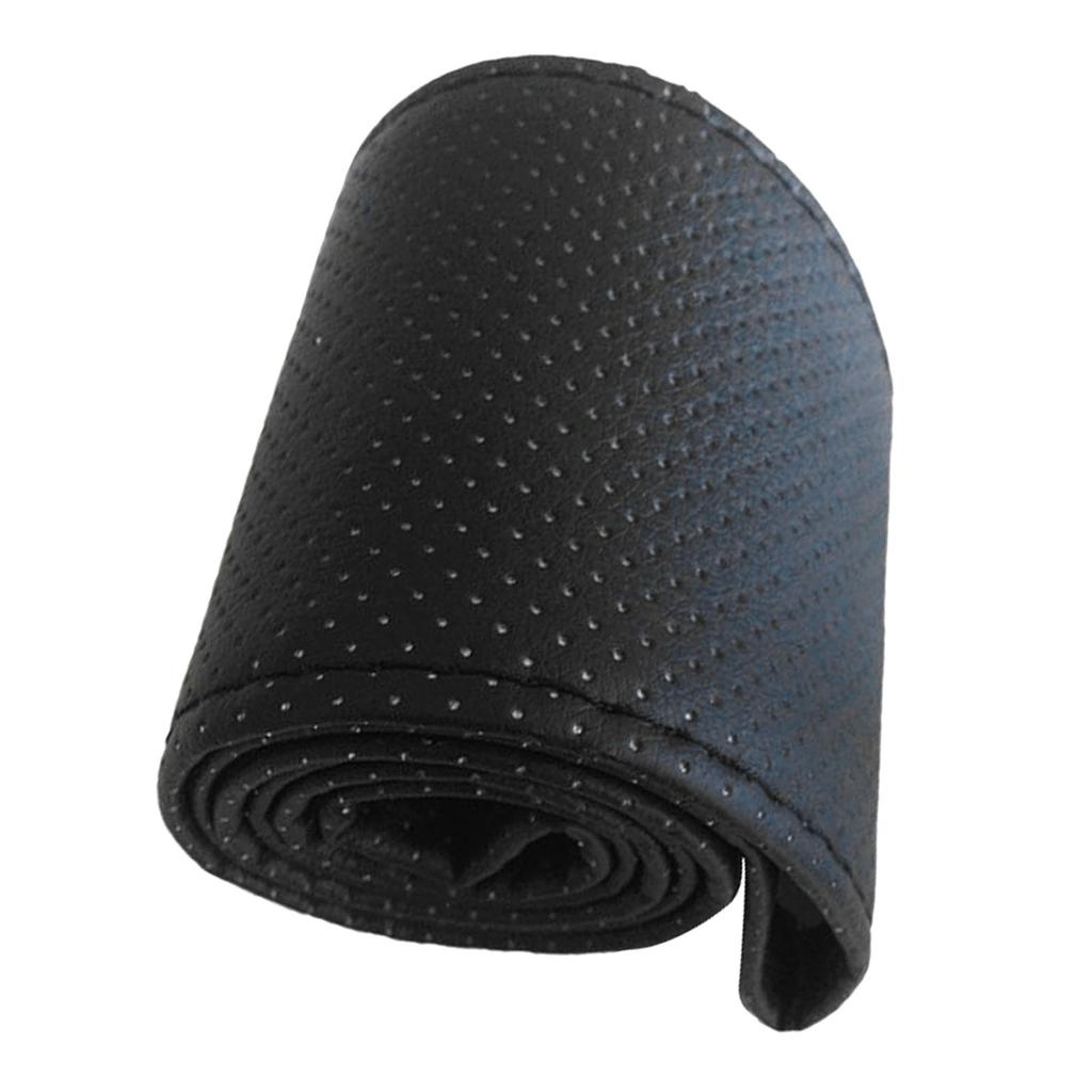 Universal Car Steering Wheel Cover Hand Sewing Perforated Microfiber Leather Steering Wheel Cover for 38cm Diameter