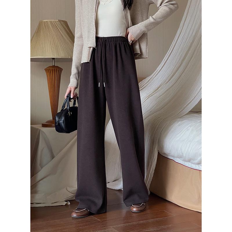 

Ge Ming Women s High Waist Wide Leg Drawstring Pants, Korean Style, Spring 2026 Collection (N292B) M (fits 80-110 jin)