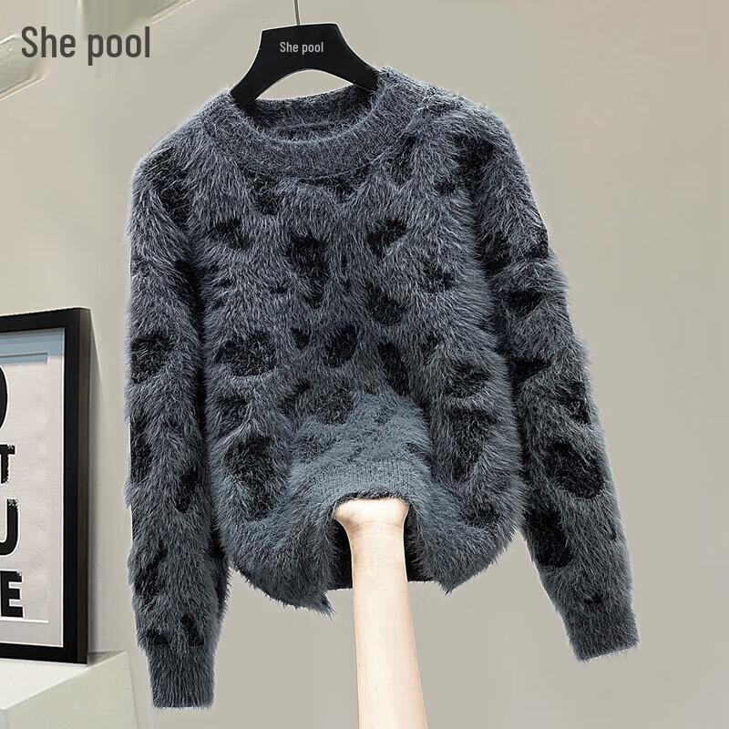 

Shechi Women s 2025 Winter Loose Crewneck Pullover Sweater One Size