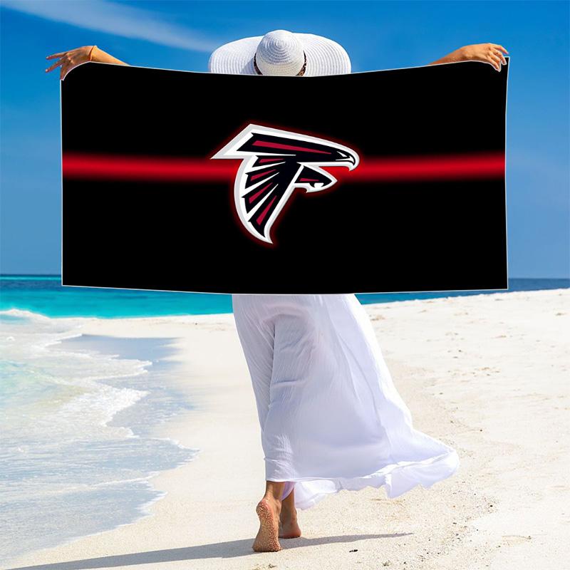 Atlanta Falcons Logo Print Beach Towel, Large Soft Quick Dry Towel for Beach Camping Swimming