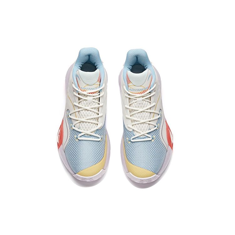 Anta Herren Beton Blase 1.0 Weiß Blau Grau Niedriger Top Basketball Sneaker 912121608S-3
